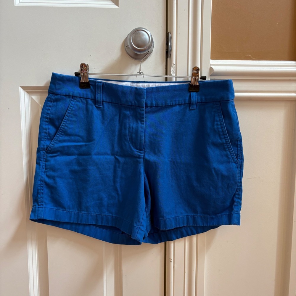 J.‎ Crew Womens Blue Cotton Blend Casual Walking Shorts Size 6